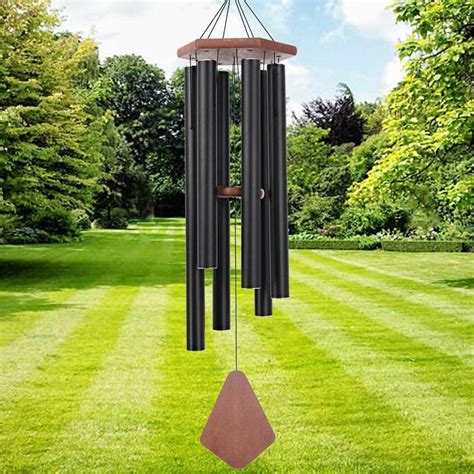 all black wind chimes.